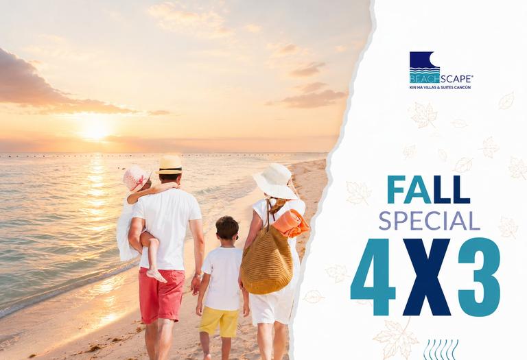 Especial de Outono – 4ª Noite Grátis Beachscape Kin Ha Villas & Suites Cancún Especial de Outono – 4ª Noite Grátis Beachscape Kin Ha Villas & Suites Cancún