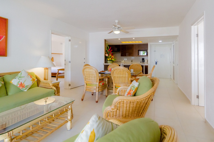 Sala de estar Beachscape Kin Ha Villas & Suites Cancún
